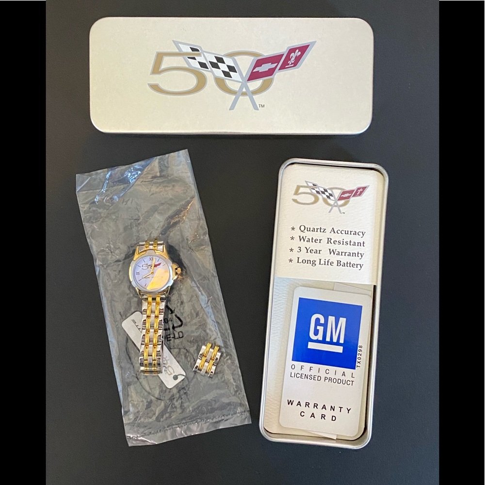 GM Licensed 50th Anniversary Stainless Steel Corvette Watch